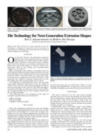 Die Technology for Next-Generation Extrusion Shapes, Part I: Advancements in Hollow Die Design