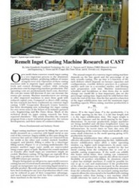 Remelt Ingot Casting Machine Research at CAST