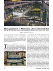 Homogenization of Aluminum Alloy Extrusion Billet, Part III: The Application of the Continuous Homogenization Process to AA6xxx Series Alloys
