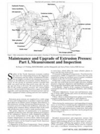 Maintenance and Upgrade of Extrusion Presses: Part I, Measurement and Inspection