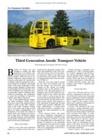 New Equipment Spotlight: Third Generation Anode Transport Vehicle
