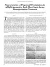 Characteristics of Dispersoid Precipitation in AlMgSi Automotive Body Sheet Ingot During Homogenization Treatment