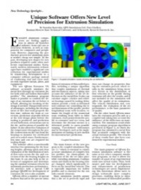 New Technology Spotlight: Unique Software Offers New Level of Precision for Extrusion Simulation