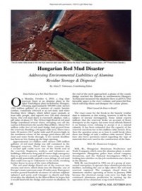 Hungarian Red Mud Disaster: Addressing Environmental Liabilities of Alumina Residue Storage & Disposal