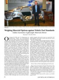 Weighing Material Options against Vehicle Fuel Standards: Global Automotive Lightweight Materials Detroit
