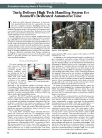 Extrusion Industry News & Technology: Turla Delivers High Tech Handling System for Bonnell's Dedicated Automotive Line