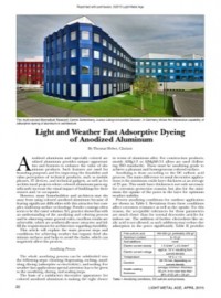 Light and Weather Fast Adsorptive Dyeing of Anodized Aluminum