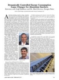 Dynamically Controlled Energy Consumption Game Changer for Aluminum Smelters: Interview with Geoff Matthews and Dr. Mark Dorreen, Energia Potior